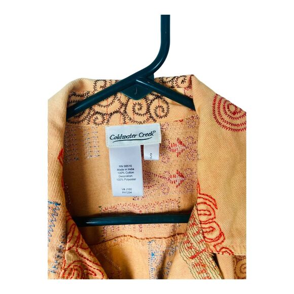 Vintage Coldwater Creek Womens Ombre Embroidery Geometric Button Jacket Small - Picture 4 of 8